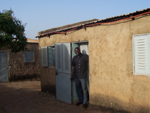 Zakari outside his accommodation in Bamako.